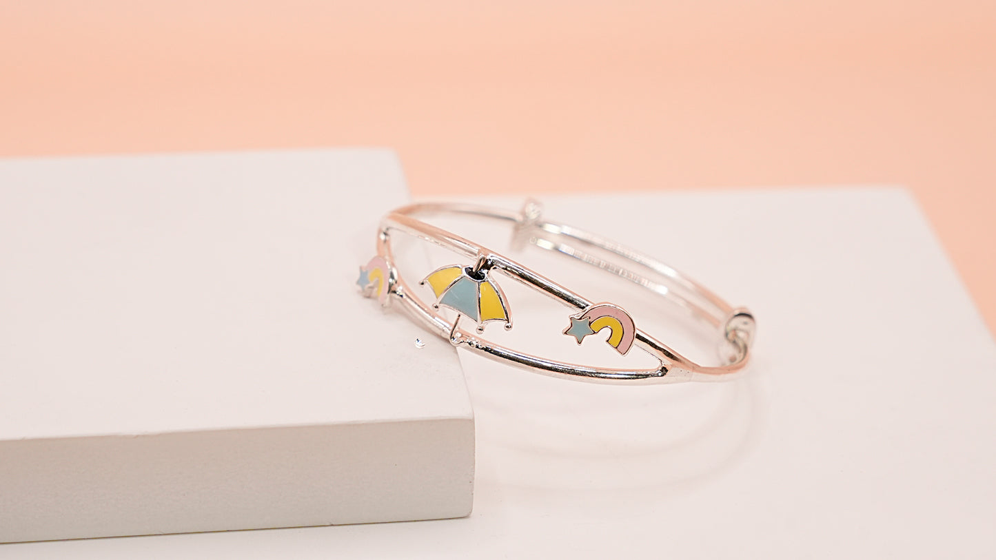Rainbow Umbrella Baby Bangle