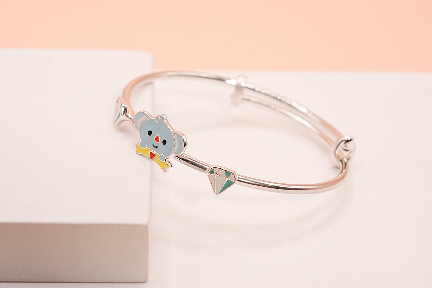Elephant Diamond Baby Bangle