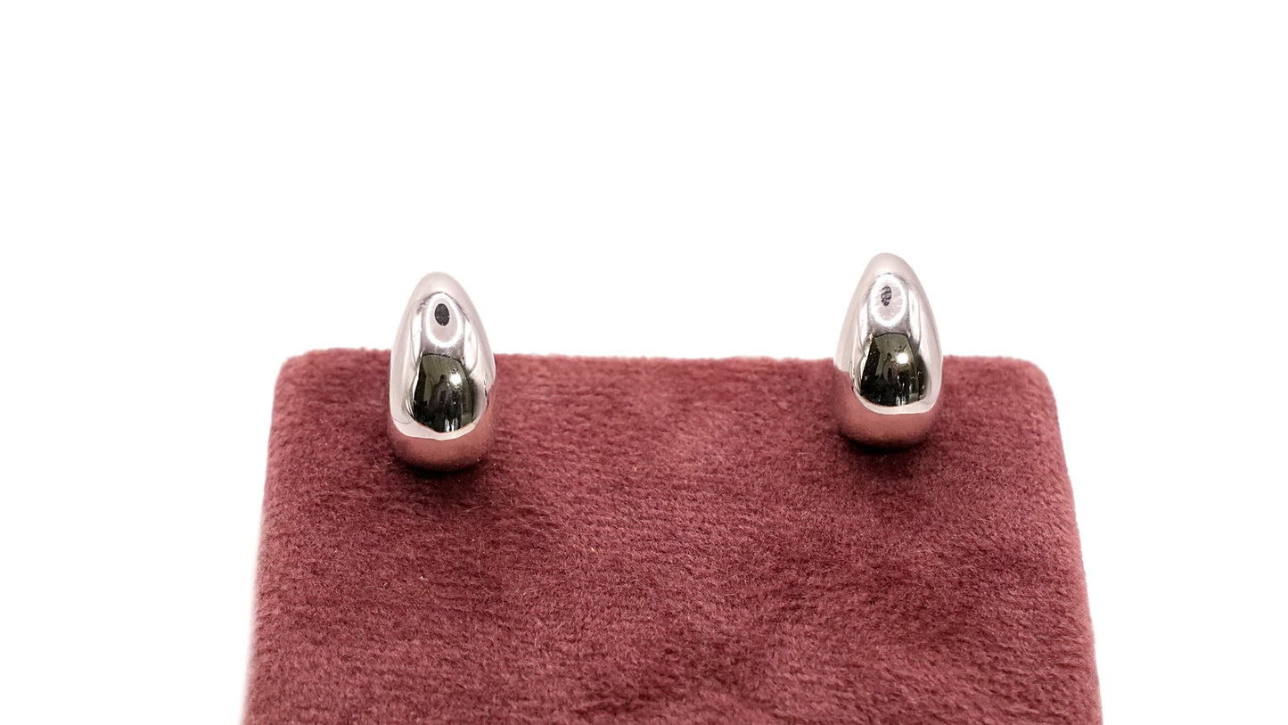 Silver Half Hoops
