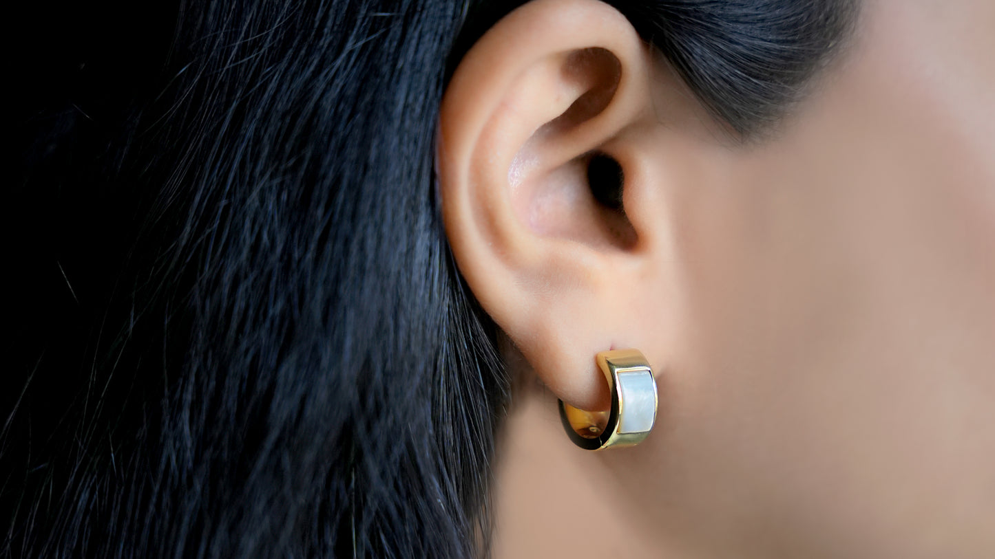 Mother of pearl hoops