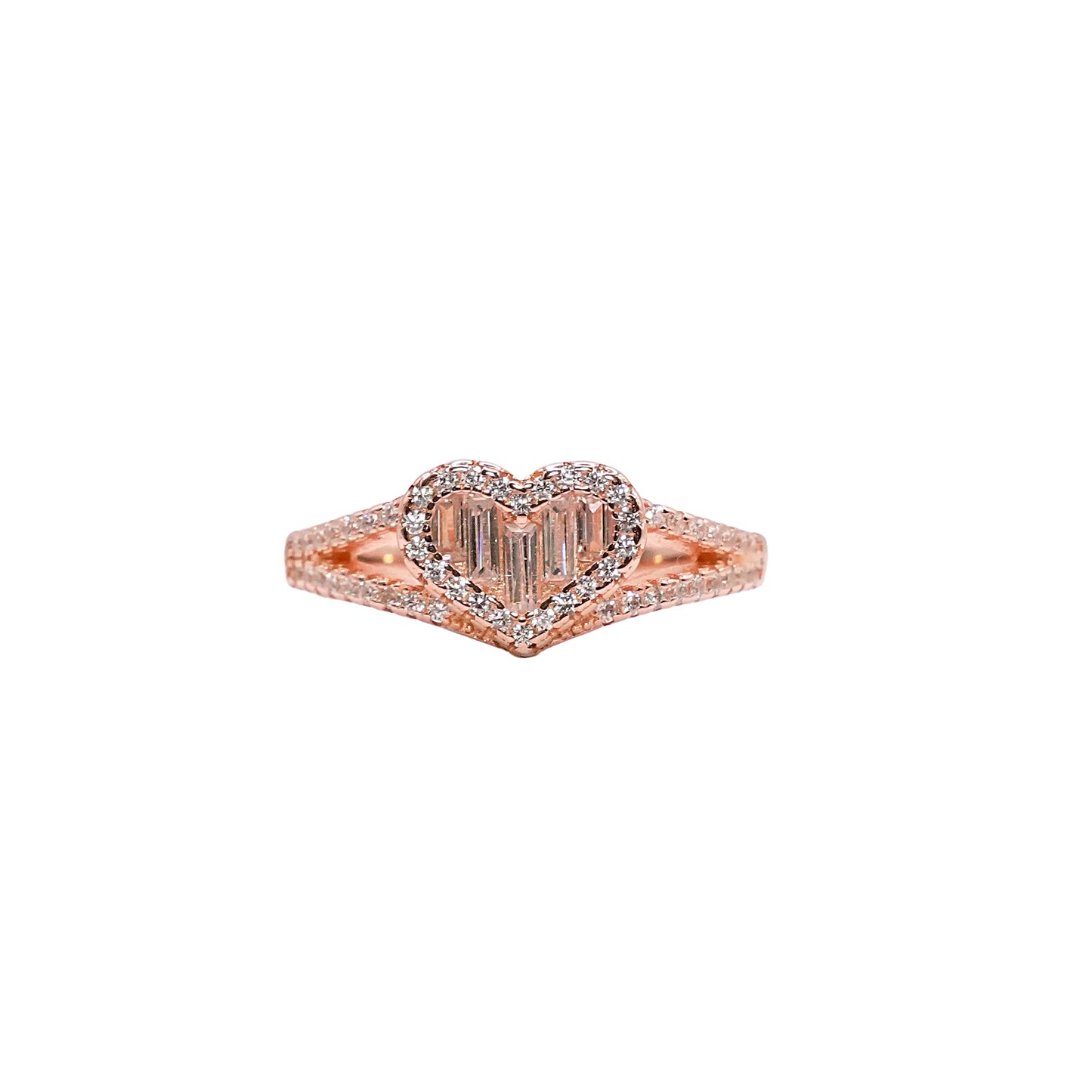 Baguette Heart Ring
