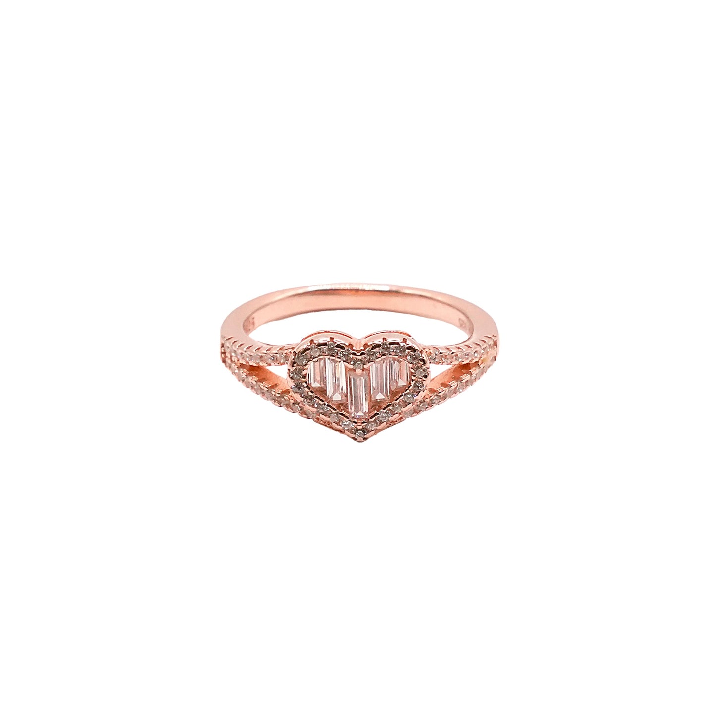 Baguette Heart Ring