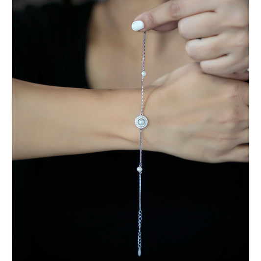 Pearl Orbit Bracelet (Single chain)