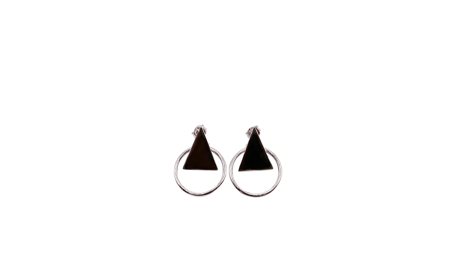 Triangular Circle Earrings