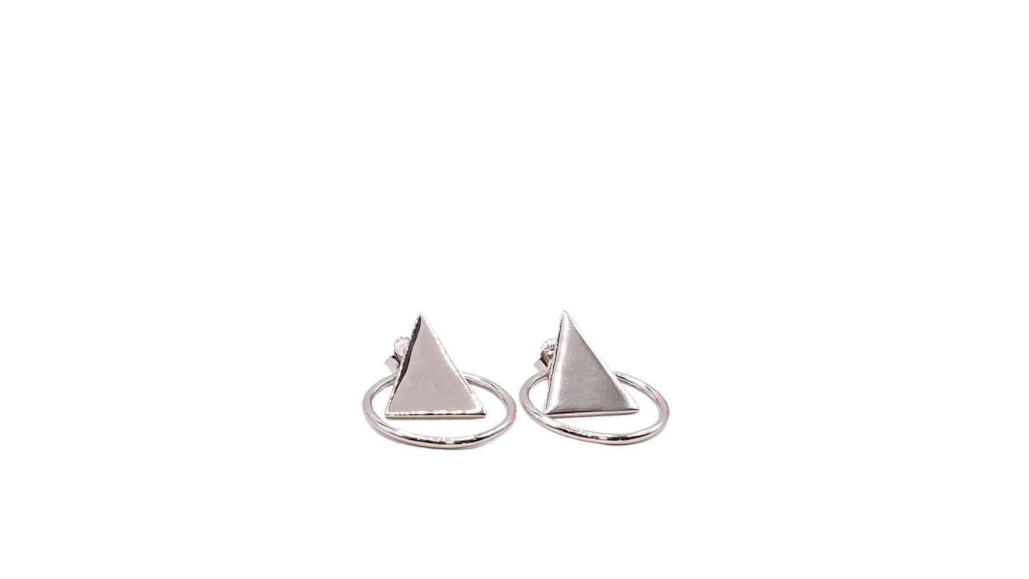 Triangular Circle Earrings