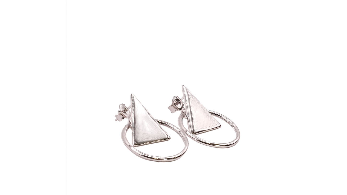 Triangular Circle Earrings