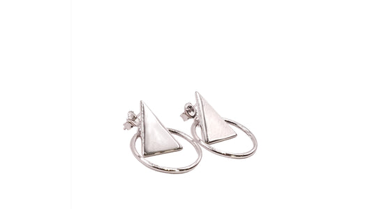 Triangular Circle Earrings