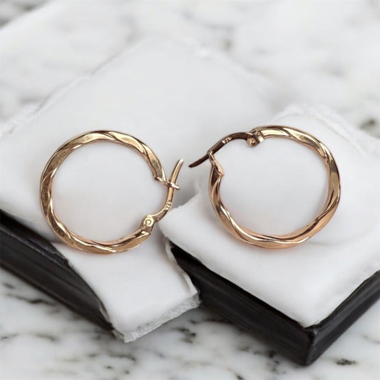 Rose Gold Hoops