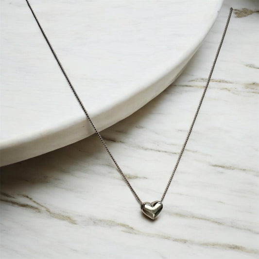 Solid Heart Pendant Chain