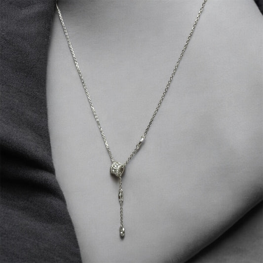 Hollow Baguette Cylinder Pendant Chain