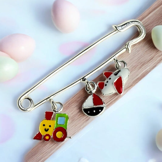 Train Aeroplan Ship Lapel Pin