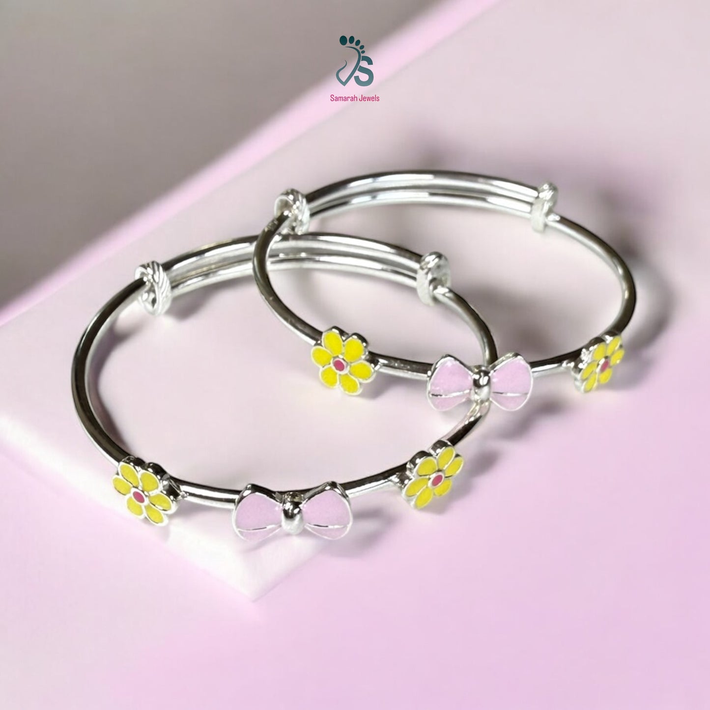 Flower n bow baby kada