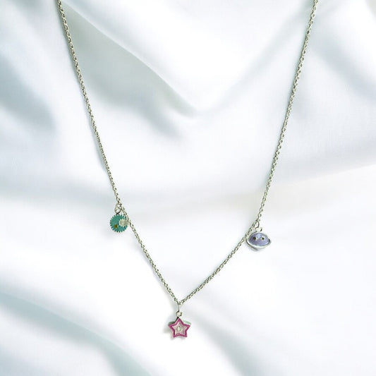 Star moon necklace
